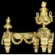 A pair of late 19th century French Louis XVI style ormolu chenets c.1900 - Image 2 of 2