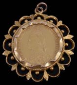 A Victorian sovereign dated 1899