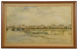 Janet Simpson (British, 1904-1935) 'London town' watercolour