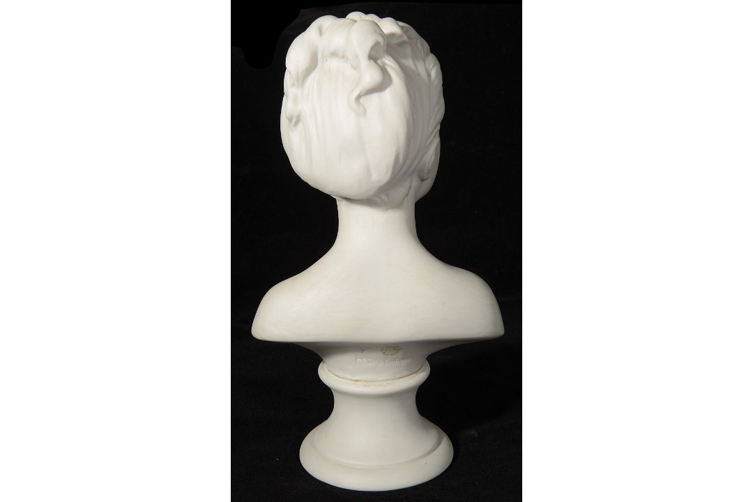 20th c French Sevres style biscuit porcelain bust of a Louise Brongniart after Jean-Antoine Houdon - Image 2 of 3