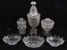 A collection mostly early 19th century cut glass
