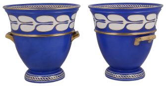 A pair of mid 19th century Copeland & Garrett 'New Blanche' twin handled urns or coolers c.1840
