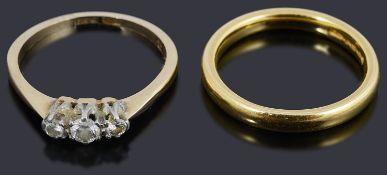 A 22ct gold wedding ring