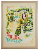 Nicholas Uff (Modern British) 'Mapperton Gardens', watercolour