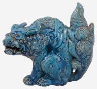 A 19th century Chinese turquoise glazed Dog of Fo