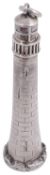 An unusual Victorian Sampson Mordan & Co. novelty silver pencil in the form of a lighthouse