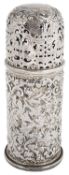 A late Victorian silver lighthouse sugar caster