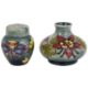 A Walter Moorcroft 'Columbine' squat vase and small ginger - Image 1 of 3