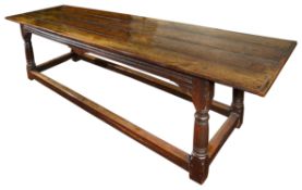 A 17th century oak refectory table