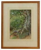 Winston Churchill Interest: Herbert Arthur Bone (Brit. 1853-1931)'The Mile Oak, Dorking' watercolour