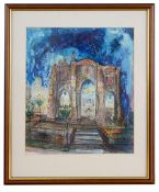 Neil Pittaway A.R.E (British 1973) 'Assyrian Arch' watercolour and pen