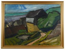 Continental School, early 20th century 'Coastal landscape', oil on canvas