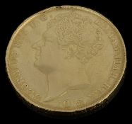A George IV double sovereign, dated 1823