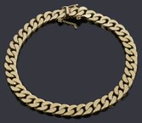 An Italian 9ct gold curb link bracelet