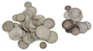 Small selection of mosltly British pre and post 1920 silver coins