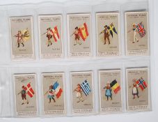 A full set of J.S Fry & Sons Chocolate and Cocoa Confectionery / Sweet trade cards. National Flags