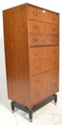 A retro mid 20th Century 1950's Ernst Gomme for G Plan Librenza tola wood bedroom tallboy chest of