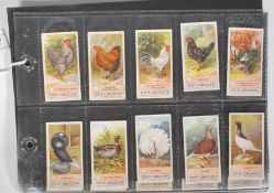 A full set of Fry's Pure Cocoa Confectionery / Sweet trade cards. Fowls Pigeons & Dogs complete