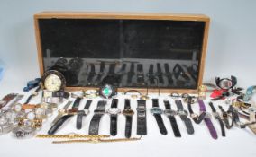 A large selection of mixed 20th Century wrist watches include gentleman's and ladies watches