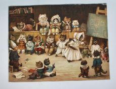 LOUIS WAIN - 1890's original Chromolithograph print of 