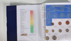 A change checker album filled with Queen Elizabeth II coins believed to include each issue of post