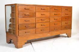 A good early 20th century 1930's Art Deco multi drawer vintage haberdashery shop display cabinet