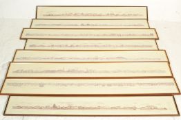 A set of eight framed and glazed picture prints of Prospetto del Canal Grande di Venezia, Lato