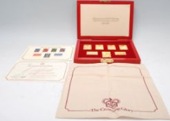 THE CORONATION ISSUE of seven replica stamps. Limi