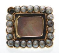 1824 GEORGE IV GOLD AND SEED PEARL WINDOW LOCKET B