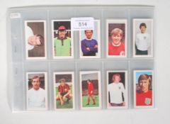 A full set of 50 Barratt & Co 'Soccer Stars' trade cards set within plastic wallets.