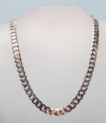 A gents silver stamped 925 chunky curb link necklace, measuring 20 inches in length and weighing