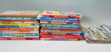 A collection of vintage and latter annuals dating form the mid Century to include The Popeye