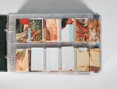 A collection of vintage 20th Century full sets of Wills cigarette trade cards within plastic sleeves