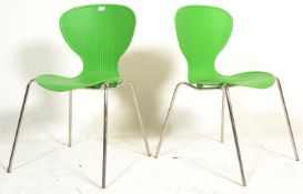 In the manor of Erik Jørgensen's Danerka Rondo Chairs - A pair of late 20th Century retro vintage