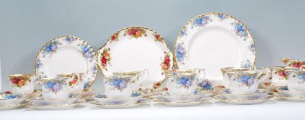 A Royal Albert  Moonlight Rose pattern part tea service comprising cups, saucers, plates etc