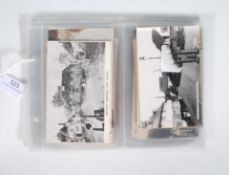 A selection of late 19th / early 20th Century black and white photographic postcards relating to