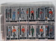 Two full set of Carreras cigarette cards to include Black Cat military Uniforms, and military