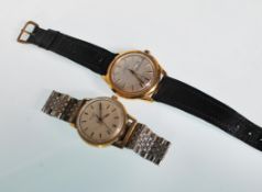 Two vintage gentleman's wrist watches to include a Timex Automatic water resistant wrist watch
