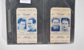 A set of vintage cigarette cards, Carreras TURF slides, Olympics 1948, complete set of 50 pairs in