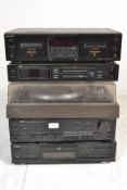A collection of hi-fi separates to include Trio Integrated map KA-550, Aiwa compact disc player XC-