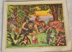 Enid Blyton- Two sets of educational / schoolroom bible plates by Enid Blyton 'The Old Testament'