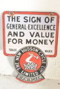 A contemporary artist's impression of a vintage enamel advertising sign on board for The New