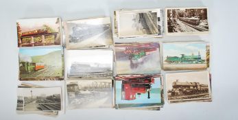 A collection of railway / train related postcards dating from the late 19th / early 20th century