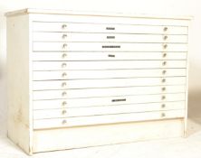 A 20th century jewellers -  jewellery chest of drawer /  cabinet. Raised on a plinth base with a low