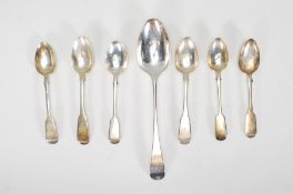 A set of 6 silver hallmarked George III teaspoons by various silversmiths including J E Terrey &