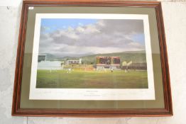 Jack Russell - A limited edition cricket print entitled 'Moment of Victory' with signatures in