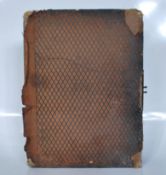 A good late 19th / early 20th Century Victorian photograph album with over fortyfive photos within