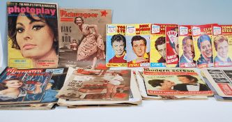 A collection of vintage magazines dating from the 1950's to include Picturegoer, Modern Screen,
