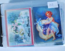 An album of 20th Century lenticular / holographic postcards to include a range of subjects; works of