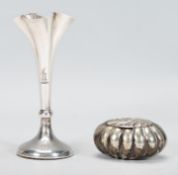An Antique Victorian Sterling Silver Solifleur Vase (Makers Mark is illegible) made in London